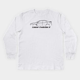 evo x minimalist style Kids Long Sleeve T-Shirt